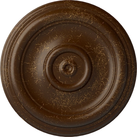Ekena Millwork Traditional Ceiling Medallion (Fits Canopies up to 2 3/4"), 12"OD x 1"P, Root Beer Crackle CM12TRRBC